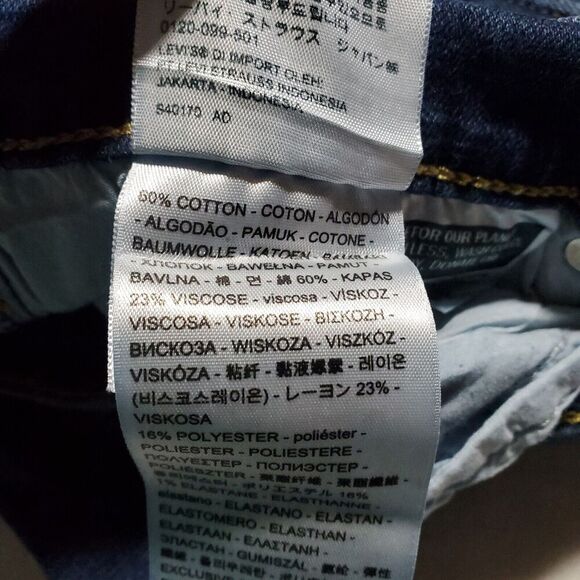 Levi's Classic Straight Womens Tag Size 6 (28x28) Denim Blue Jeans Stretch - Picture 8 of 12